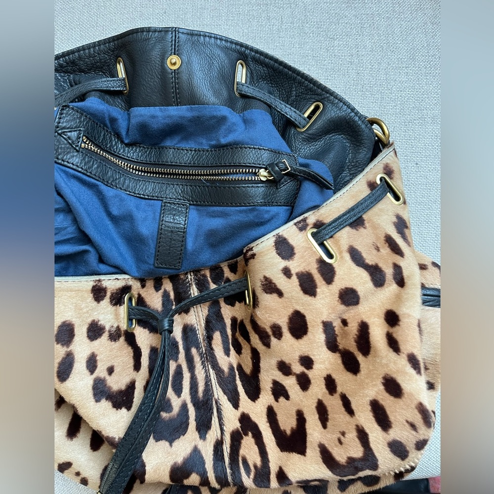 Jerome Dreyfuss Leopard Alain Haircalf Hobo Bag - Picture 11 of 16